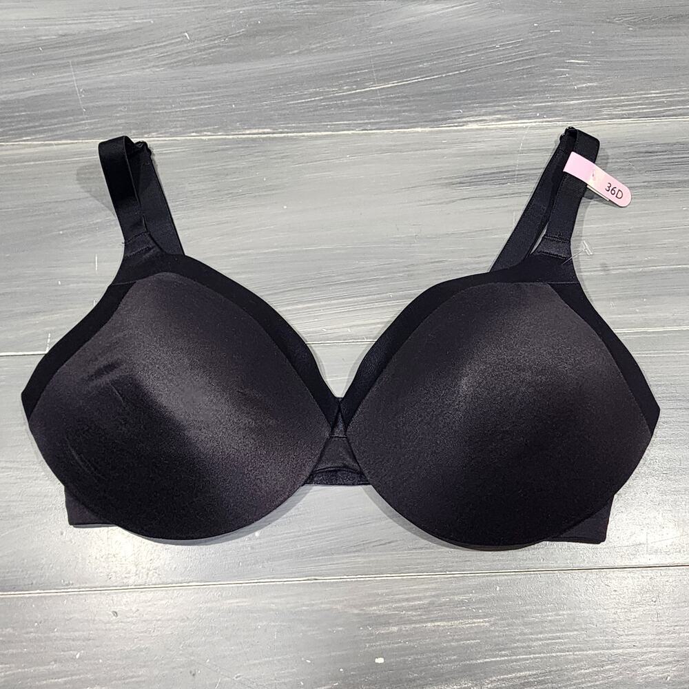 Maidenform Underwire Bra 36D Comfort Devotion Extra‎ Coverage Shaping 9436 Black